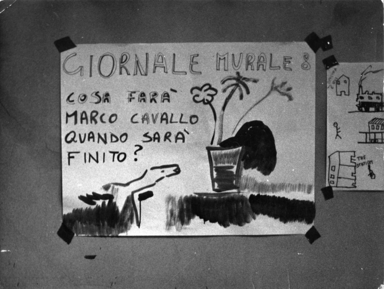 09 giornale murale, Laboratorio P, Trieste, 1973 courtesy Dipartimento di salute mentale di Trieste