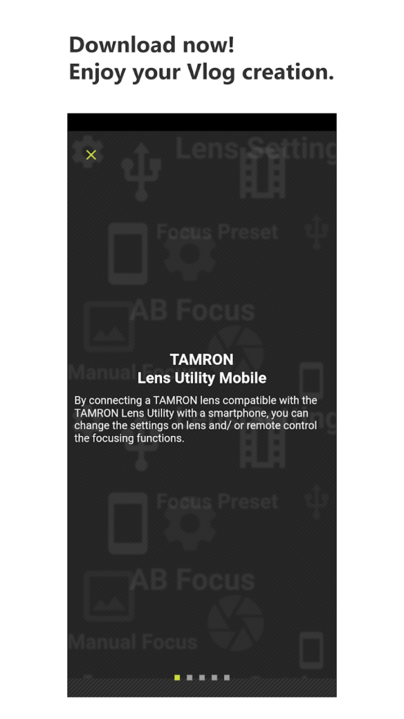 TAMRON Lens Utility Mobile App