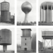 Bernd and Hilla Becher, Water Towers (Germany, France, Belgium, United States, and Great Britain), 1963–80; The Metropolitan Museum of Art, New York, Warner Communications Inc. Purchase Fund, 1980 (1980.1074a–p); © Estate Bernd & Hilla Becher, represented by Max Becher