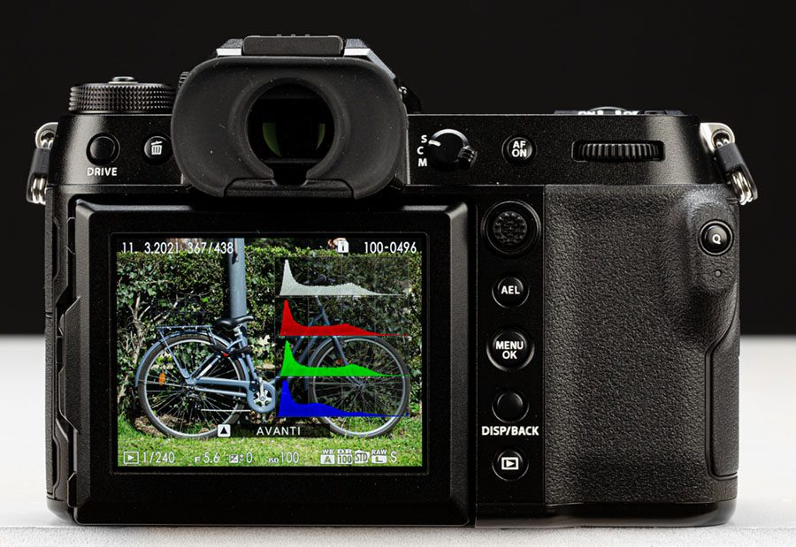 Fujifilm GFX100S retro della fotocamera