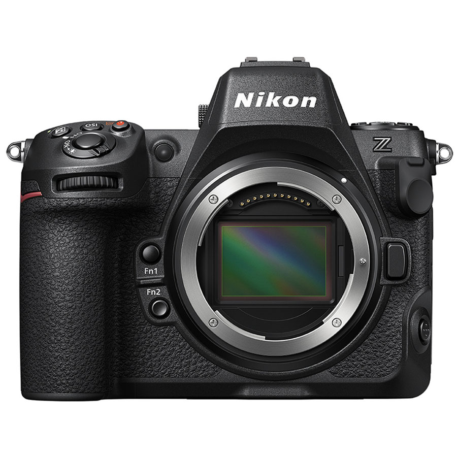 Nikon Z8 vista frontale senza ottica innestata