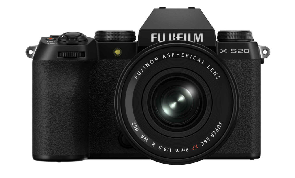 Fujifilm X-S20 vista frontale