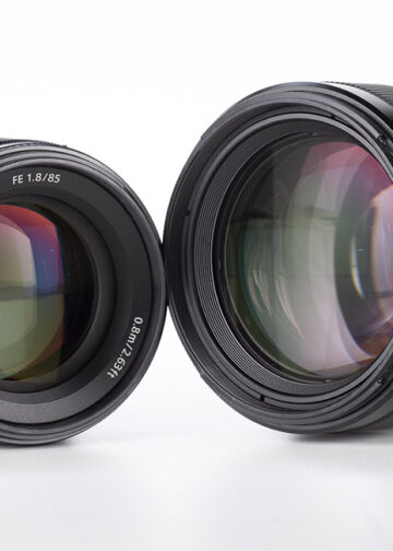 i sony 85mm fe e fe gmaster l'uno contro l'altro