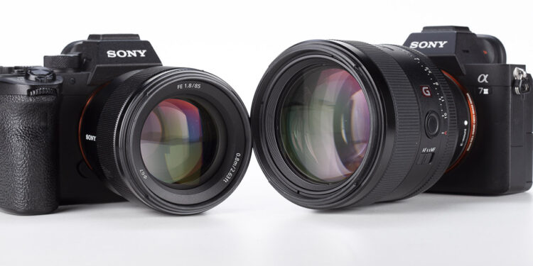 i sony 85mm fe e fe gmaster l'uno contro l'altro