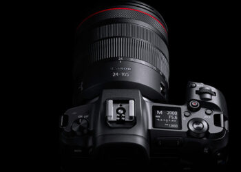Canon Eos R vista dall'alto