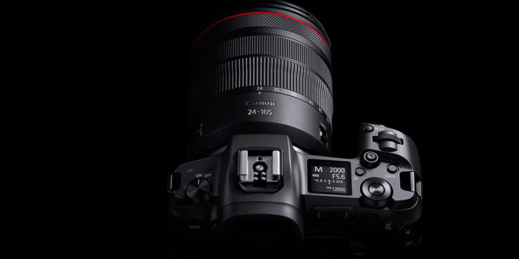 Canon Eos R vista dall'alto