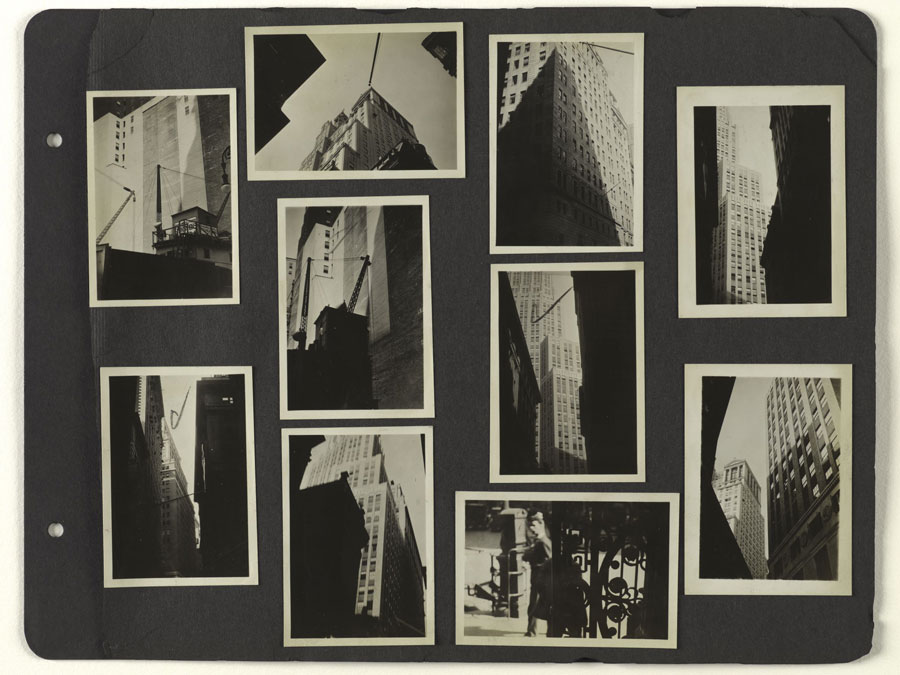 © Berenice Abbott, Album Page 1: Financial District, Broadway and Wall Street Vicinity, Manhattan, 1929