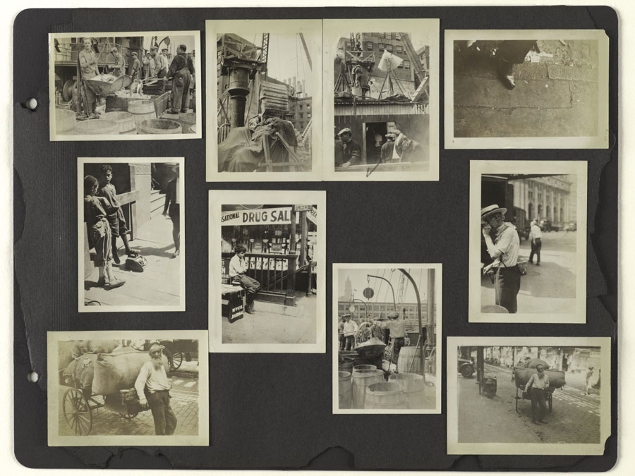 © Berenice Abbott, Album Page 9: Fulton Street Fish Market and Lower East Side, Manhattan, 1929