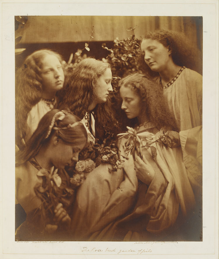 Julia Margaret Cameron, The Rosebud Garden of Girls, 1868, Albumen print. © The Royal Photographic Society Collection at the V&A, acquired with the generous assistance of the National Lottery Heritage Fund and Art Fund.
