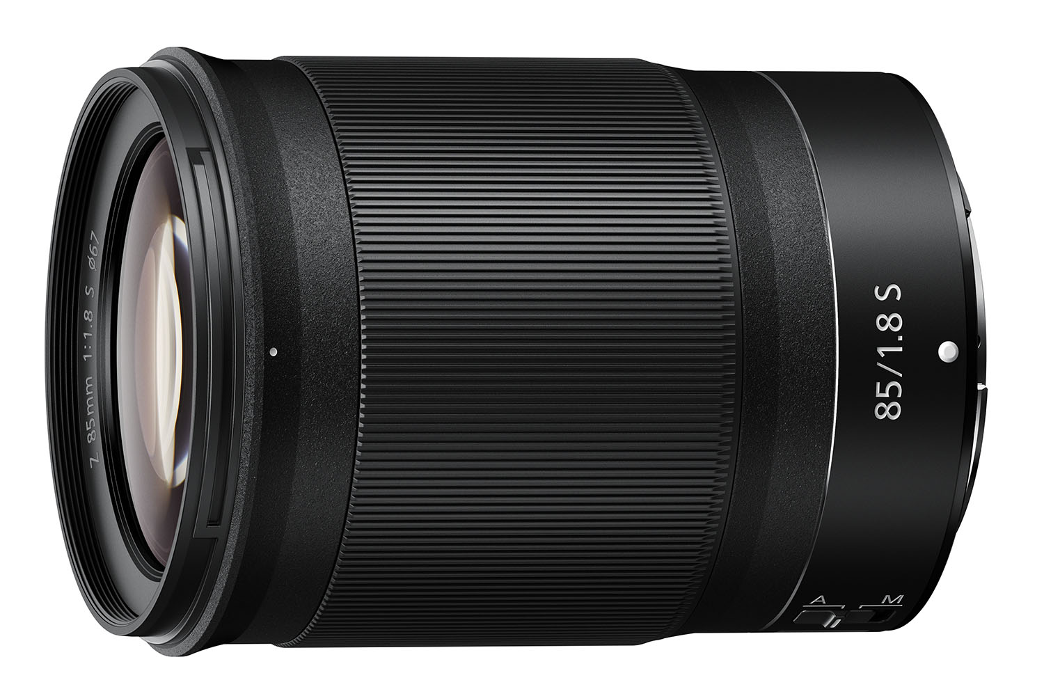 Più semplice la struttura del Nikkor Z 85mm F1.8, che dispone solo del commutatore A/M per la messa a fuoco.