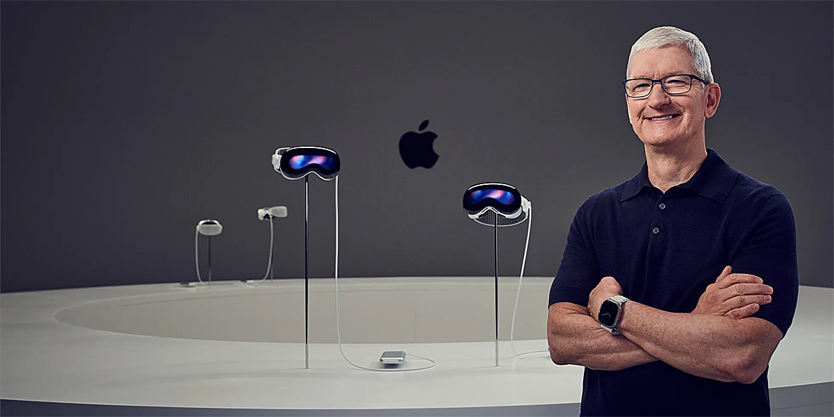 Tim Cook con Apple Vision Pro