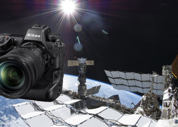 Exterior view of ISS taken with a Fisheye Camera during EVA