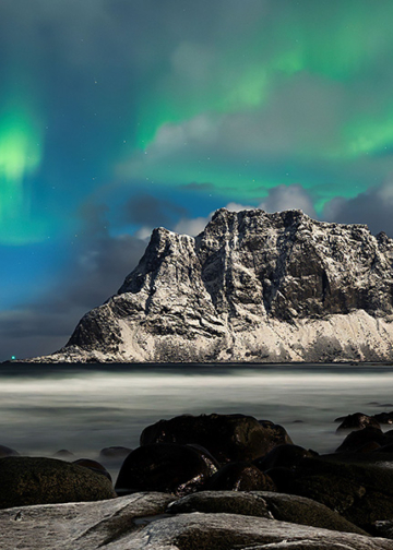 Alessandro Scalas isole Lofoten aurora boreale e arcobaleno lunare