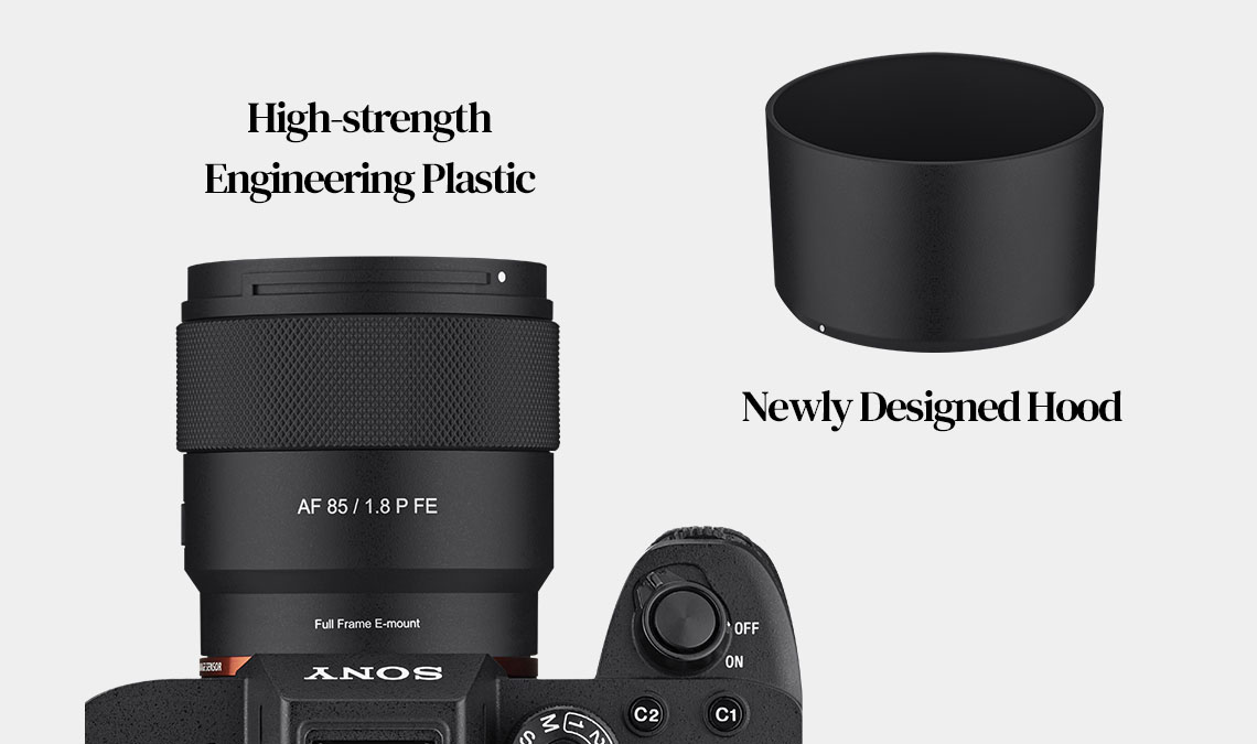 85mm con paraluce