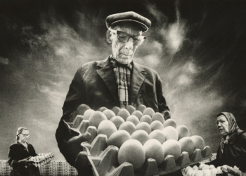 © Oleksandr Suprun, Eggs, 1986, gelatin silver print, collage, 24x33.5cm