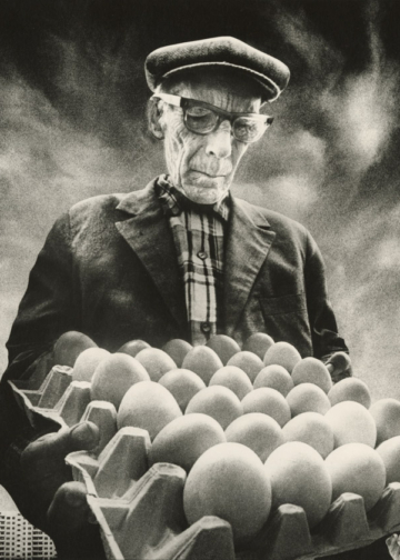 © Oleksandr Suprun, Eggs, 1986, gelatin silver print, collage, 24x33.5cm