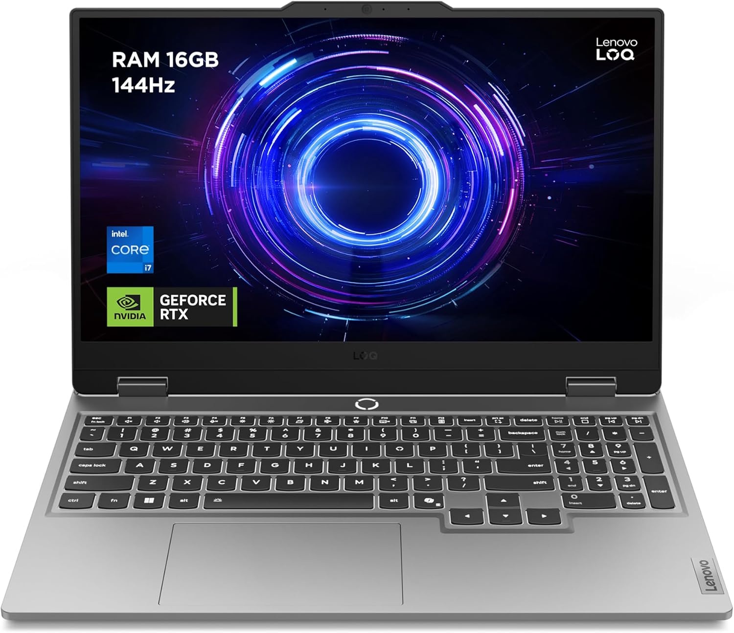 Lenovo LOQ 15" Notebook Gaming, NVIDIA GeForce RTX 5060 8GB GDDR7, Intel Core i7-13650HX, RAM 16GB DDR5, 1TB SSD, Schermo 15.6" FHD (1920x1080) 144Hz, Windows 11 Home, Tastiera Retroilluminata Bianca