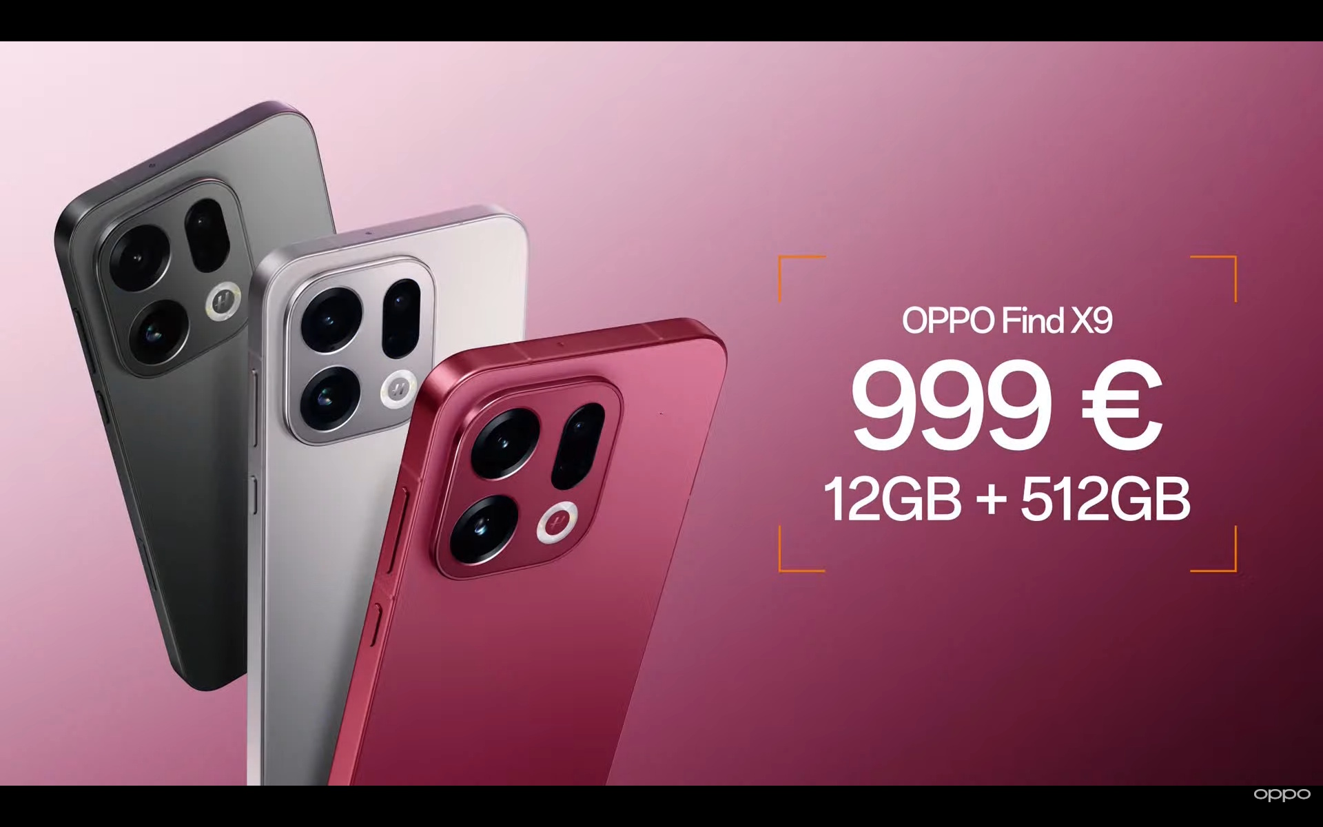 Oppo Find X9 Pro Prezzo 999€ 12GB+512GB