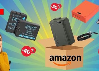 Amazon Black Friday Black Week offerte batterie compatibili USB-C 2025 EVIDENZA