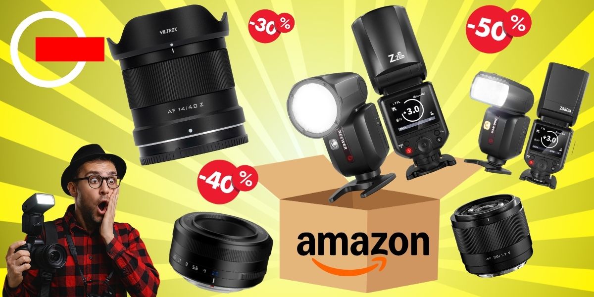 Amazon Black Friday Black Week offerte obiettivi flash low cost compatibili USB-C 2025