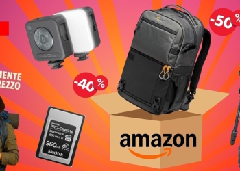 Amazon Black Friday Black Week 2025 offerte accessori foto zaini treppiedi luci schede Evidenza