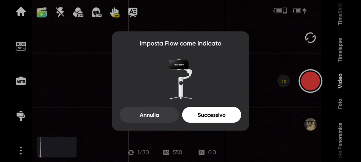 La calibrazione iniziale è utile per far lavorare i motori dei giunti cardanici in condizioni ottimali e per restituire una linea dell'orizzonte perfettamente dritta.