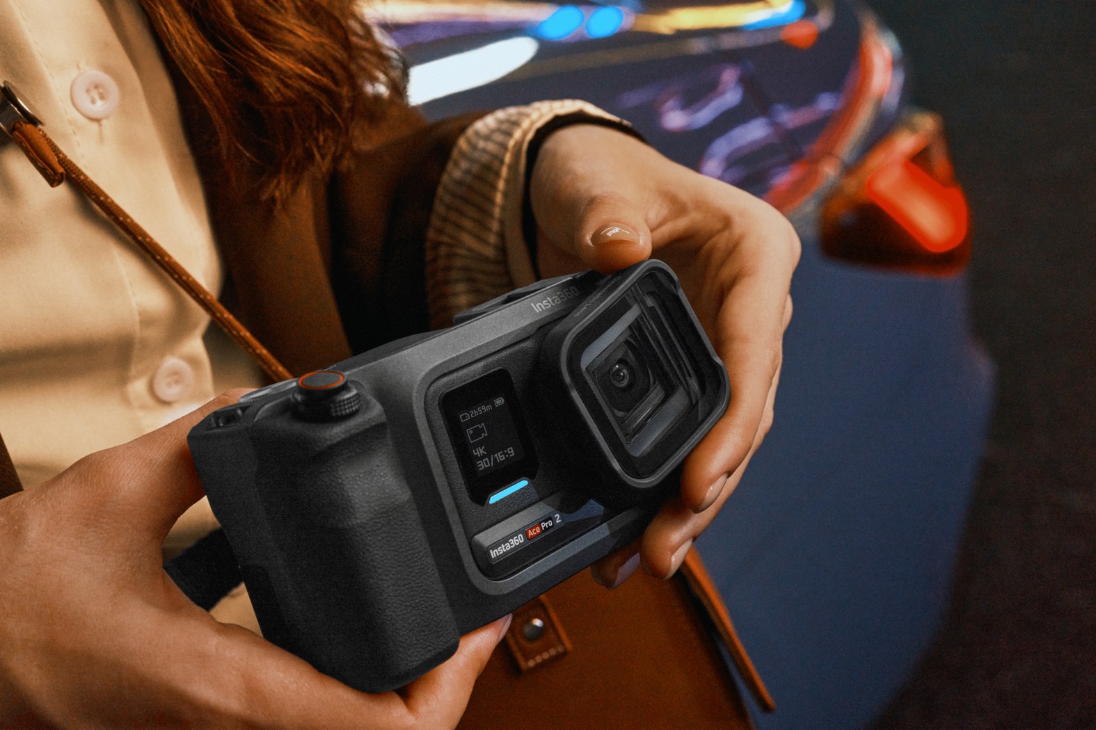 Action Camera with Xplorer Grip Pro Kit Insta360 Ace 2 Pro filtro