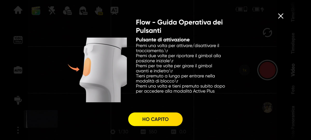Una guida rapida introduttiva chiarisce il comportamento dei pulsanti e delle ghiere a pressioni singole o multiple.