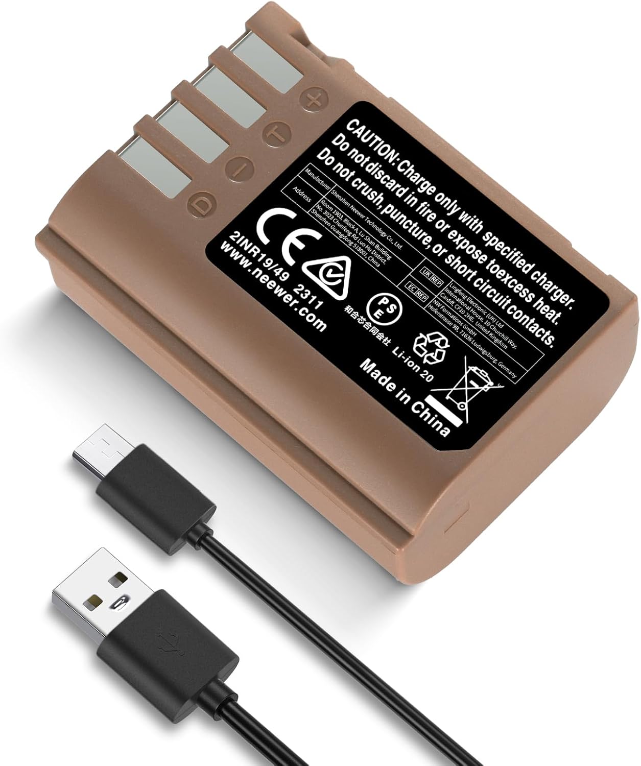 NEEWER DMW-BLK22 Batteria Sostituiva per Fotocamera da 2400mAh per Panasonic Lumix S5IIX S5II S5 GH6 DC-G9 II GH5M2