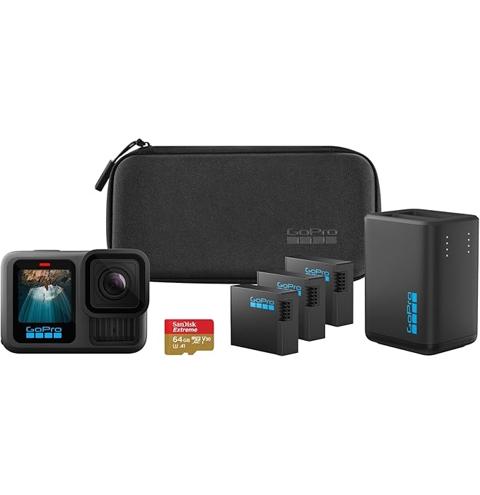 gopro hero13 kit tre batterie