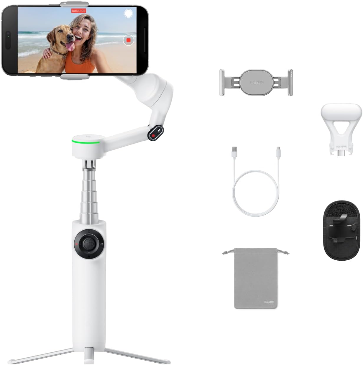 Insta360 Flow 2 Pro bianco VLOG Pack