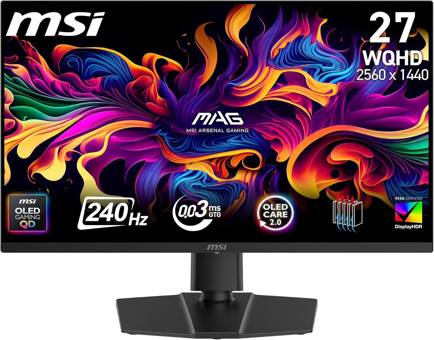 MSI MAG 273QP QD-OLED X24, monitor Gaming 26,5