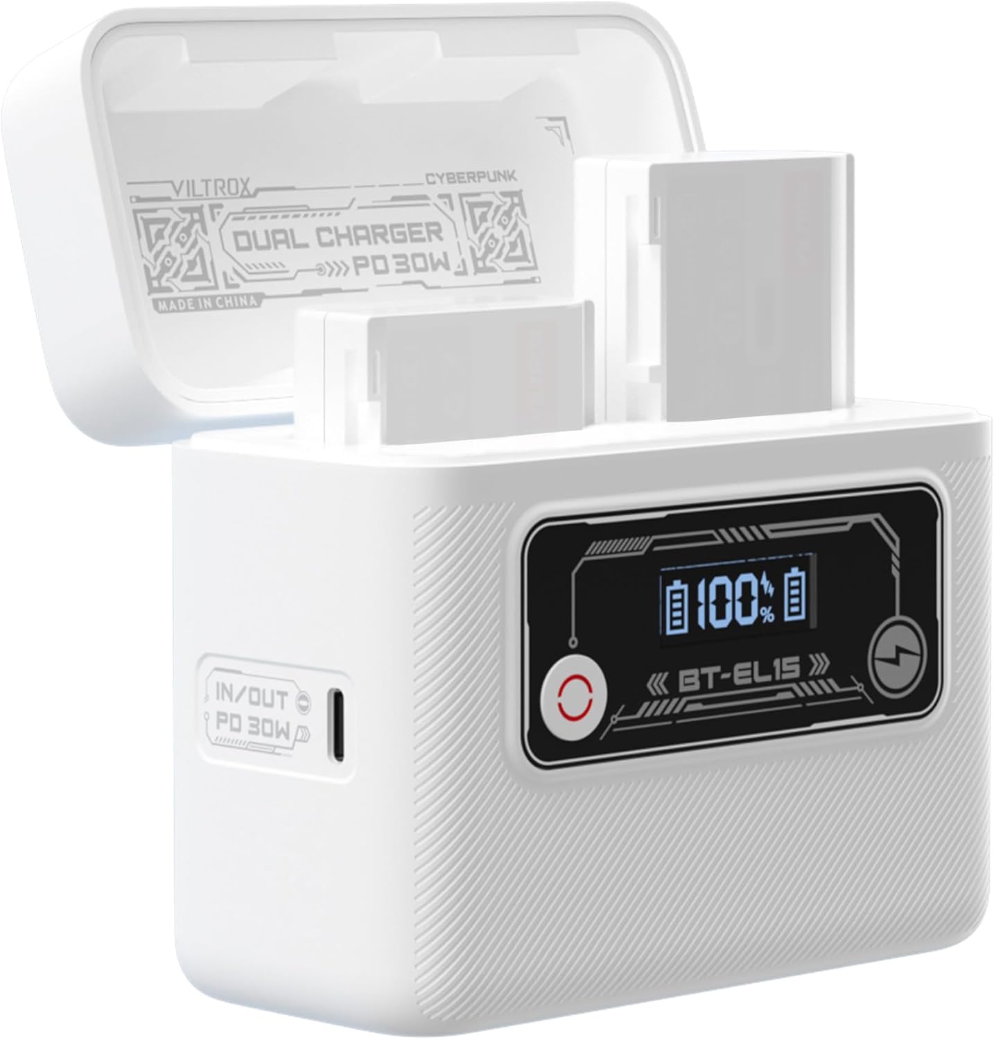 VILTROX Caricabatteria per fotocamera BT-EL15