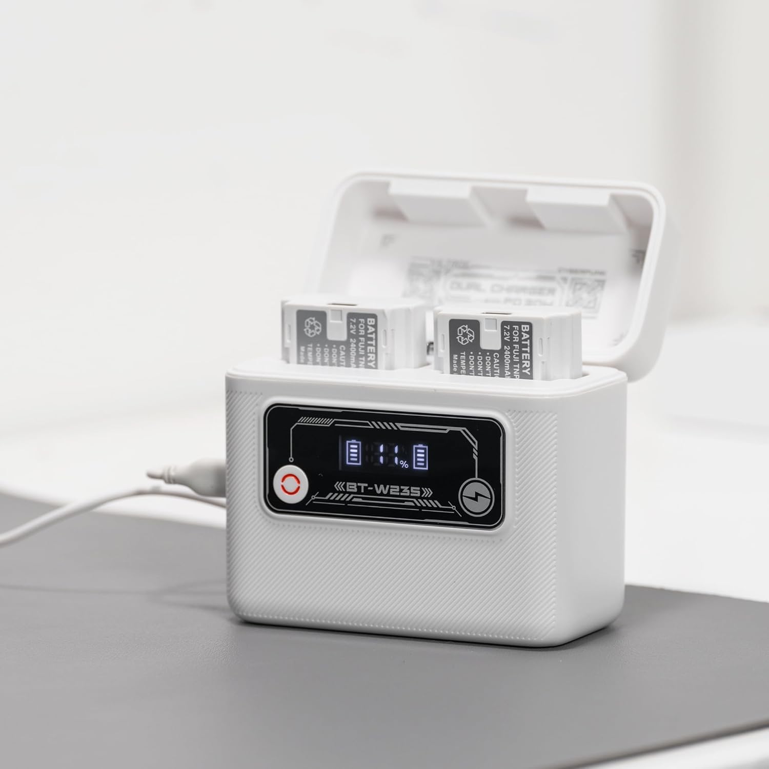 VILTROX NP-FZ100 Caricabatterie e Power Bank per Fotocamera, 5500mAh, Ricarica Rapida 30W USB-C Bidirezionale, Compatibile con Batterie Fujifilm.