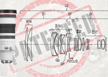 Canon RF 300mm f/2,8 IS USM: ecco il brevetto. E ha pure il moltiplicatore di focale integrato