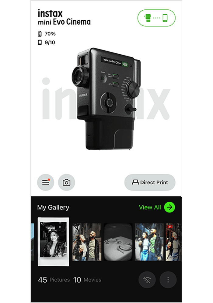 La Instax mini Evo Cinema offre una nuova app