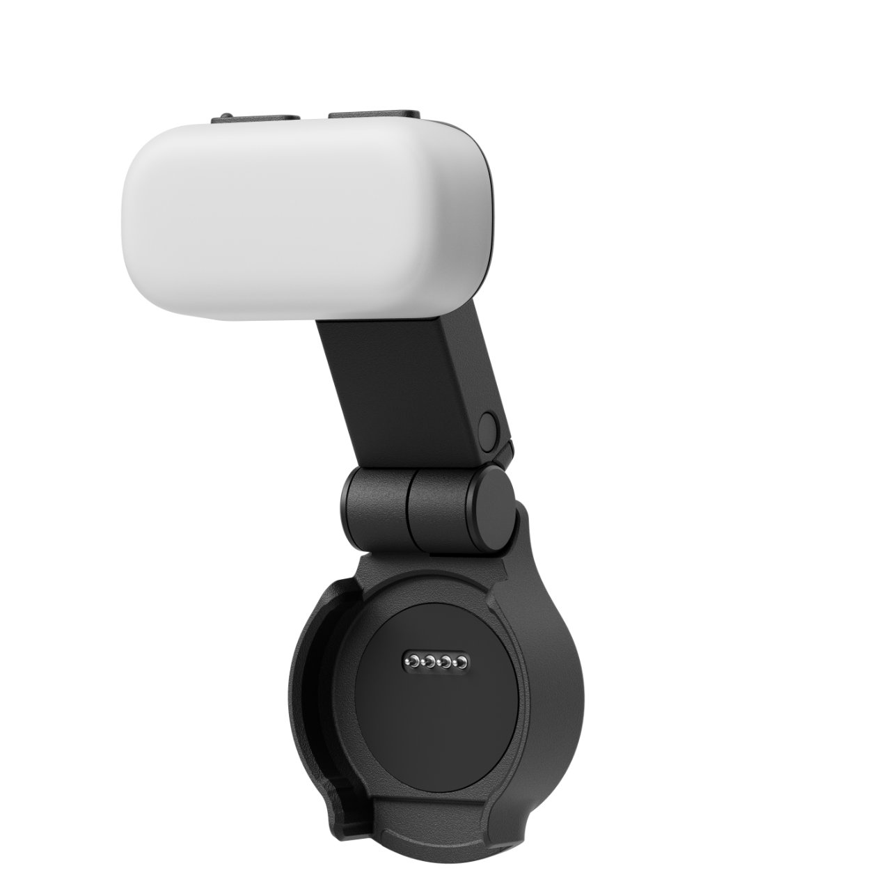 I contatti permettono di alimentare la luce di riempimento tramite la batteria della DJI Osmo Pocket 4.