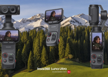 Insta360 Luna Ultra: il nuovo gimbal fotovideo tascabile con due obiettivi Leica, sensore da 1 pollice e schermo removibile