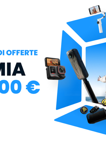 Insta360 Prime Days: action cam, microfoni e gimbal in offerta fino al 10 luglio