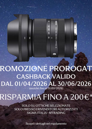 Rimborso fino a 200 euro sulle ottiche Sigma: il Cashback di Primavera è stato prorogato al 30 giugno